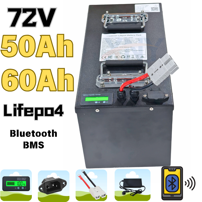 72V 60Ah Lifepo4 Battery Pack - Akumulator litowo-żelazowo-fosforanowy (LiFePO4) 72V 50Ah 50A