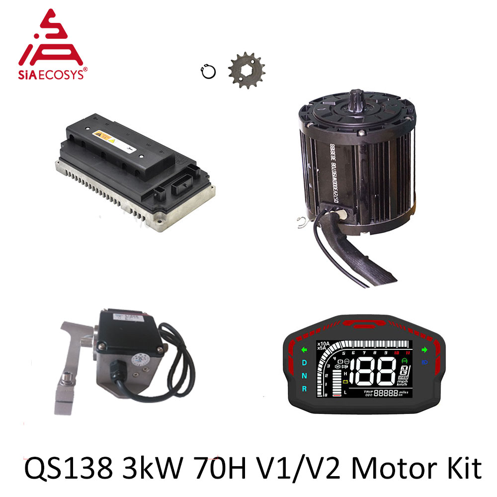 QSMOTOR QS138 3000W 72V Zestaw – Mid Drive Motor Kit 72V 3000W recenzja i cena