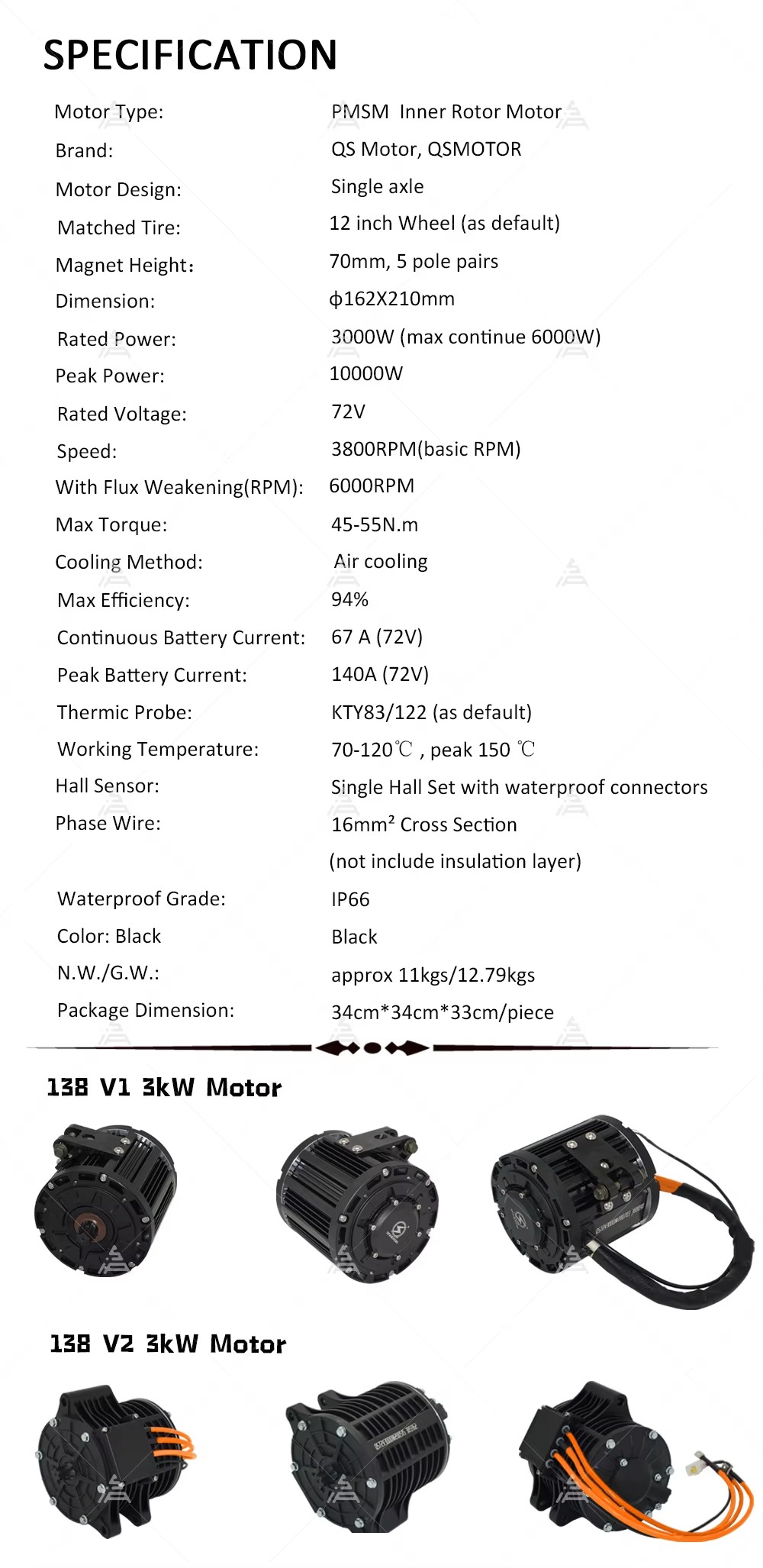 Zestaw silnika centralnego QS1 – Mid Drive Motor Kit 72V 3000W recenzja i cena