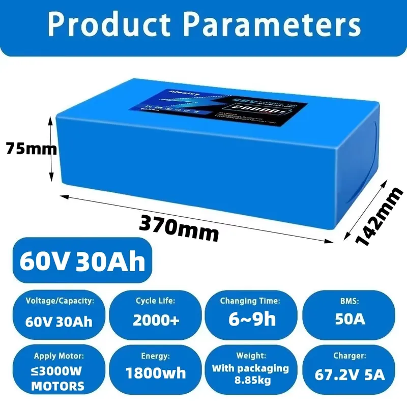 Aleaivy 60V 20AH 30AH 21700 Ak – 60V 30Ah Electric Scooter Battery recenzja i cena