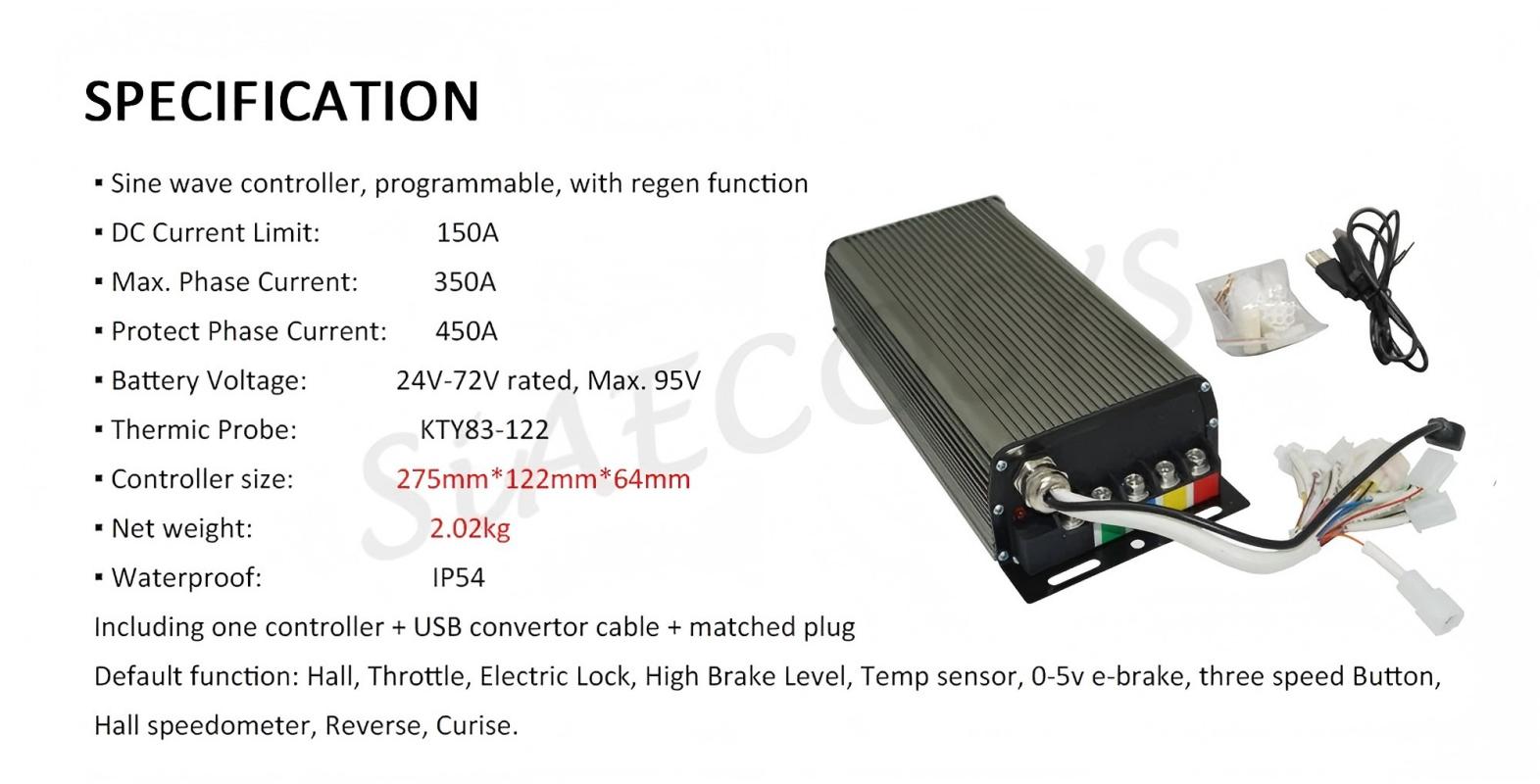 Zestaw programowalnego sterown – Sabvoton Svmc72150 Controller Kit recenzja i cena