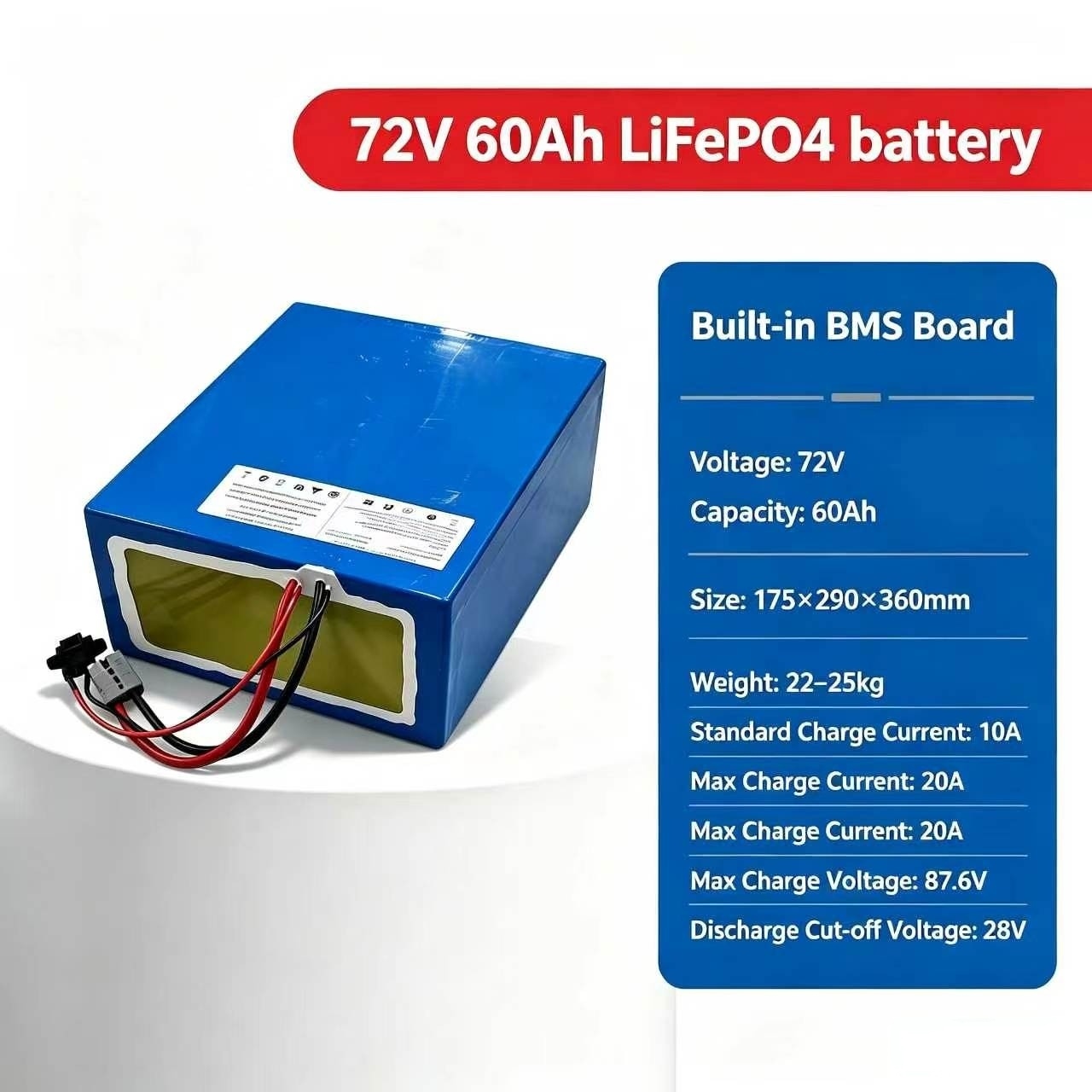 Akumulator litowy 72V 60Ah lif – 72V 60Ah Lifepo4 Battery Pack recenzja i cena